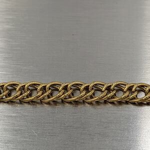 Vtg Braided Cable Chain Bracelet Womens 8” Gold Tone Textured Fashion Jewelry